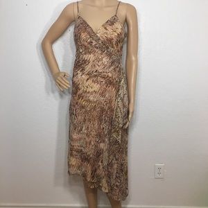 Laundry Shelli Segal Gold/Bronze Silk Dress